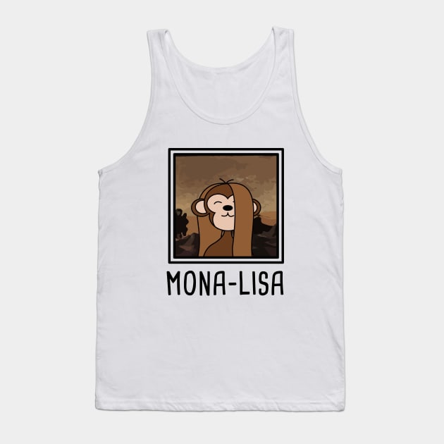 Mona Lisa Spanish Pun Tank Top by Soncamrisas